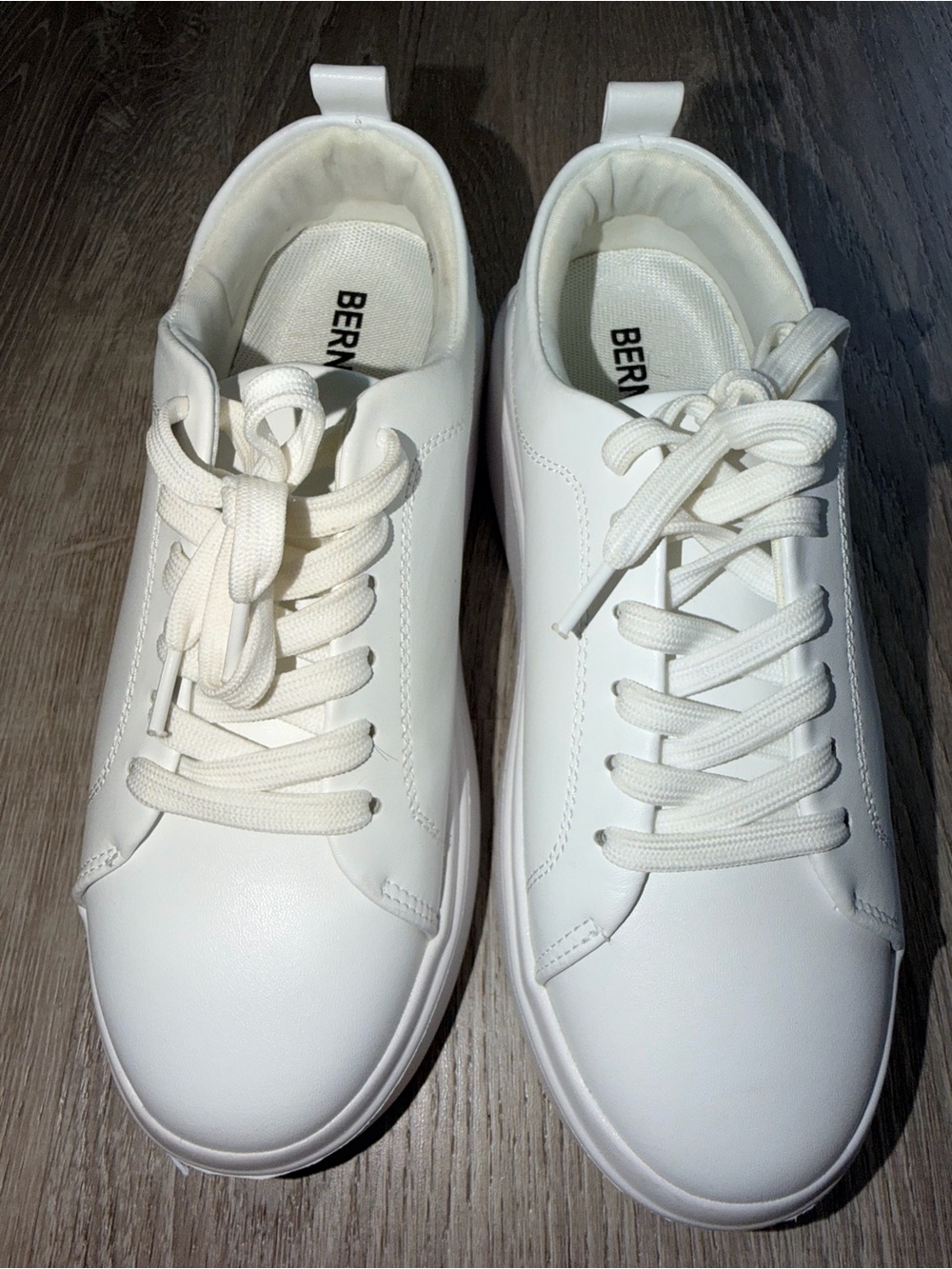 Berness White Low-Top Lace-Up Sneakers for Women